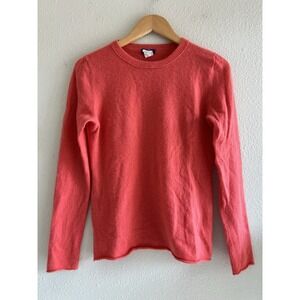 J.Crew Vinatge Sontuosa 100% Cashmere Orange Classic Preppy Casual